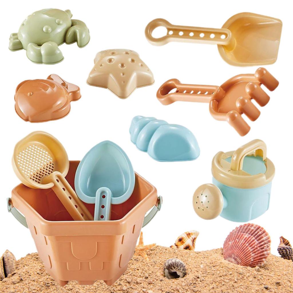 55 65 75 85 Cm 10 Piece Beach Toys Set For Toddlers 1 3 Years Old Plastic Beach Toy Set With Bucket Shovel Rake And Crab
