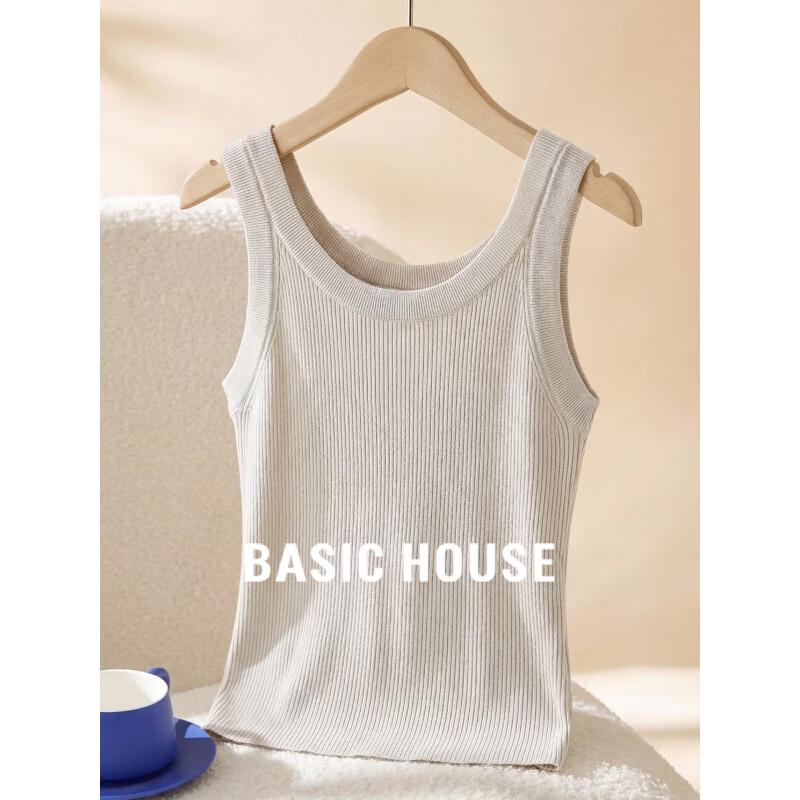 Basic House Women s Knit Strap Camisole Top L