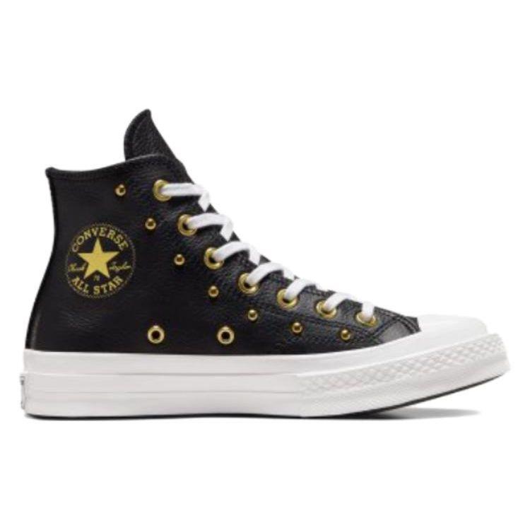 Converse Chuck 70 Star Kulatá špička Pohodlné Všestranné Vysoké Plátěné Boty Unisex Tenisky Černé A06809C