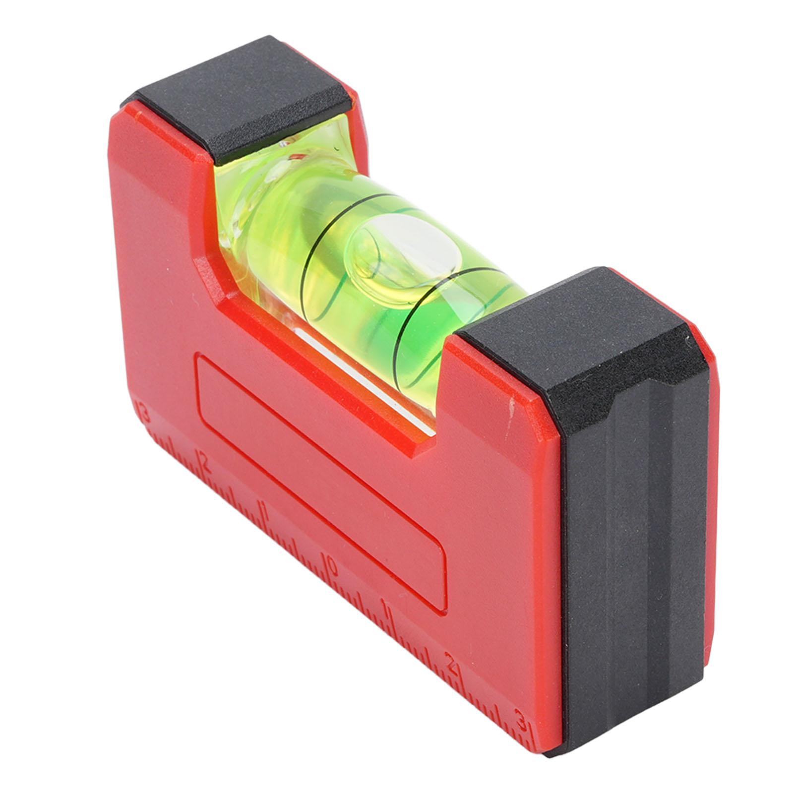 

Magnetic Level Ruler Plastic Large Bubble Leveler Measurement Tool 6cm Scale 0.5mm Accuracy