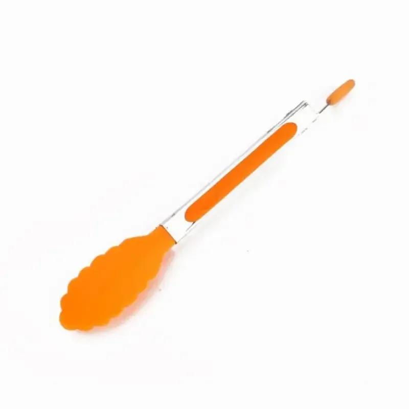 1 Pcs Silicone Food Clip Home Kitchen Stainless Steel Heat-resistant Clip BBQ Barbecue Clips Steak Fried Fish Bread Clips