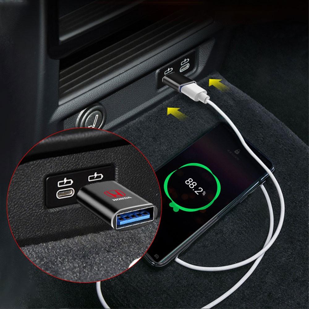 Car USB Cable Converter OTG Adapter Phone Charging Converter For Honda Civic CRV Hrv Jazz CITY Accord CR-Z VTEC Vezel Insight