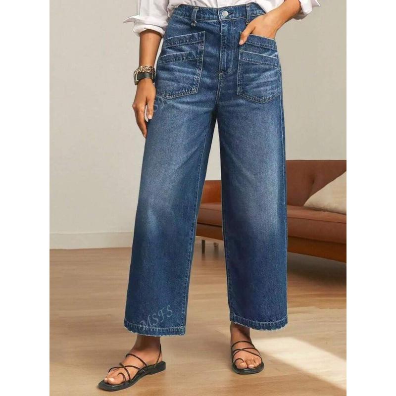 Q 92322 Plus Size Wide Leg Cross-Border Jeans