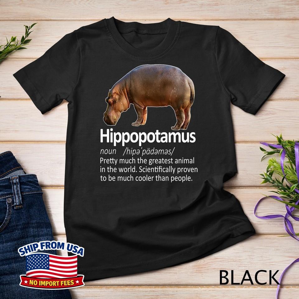 Lover Gift Hippopotamus Funny Definition Cute Hippo Unisex T-Shirt