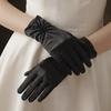 Pearl Decor Full Finger Gloves Ruched Cuff Wedding Accessories Gloves Bridal Gloves  Photoshoot Use