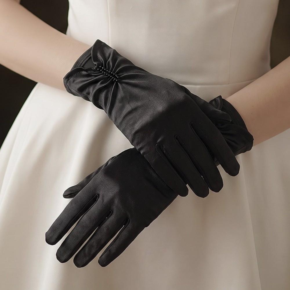 Rüschenmanschette Vollfingerhandschuhe Perlendekor Hochzeitszubehör Handschuhe Studiofotografie Verwendung