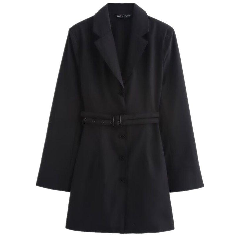 

Fashion Style 2024 Autumn New Women s Clothing Stylish Belt Shirt Style Long Sleeves Short Dress 8792510 Figure Color L