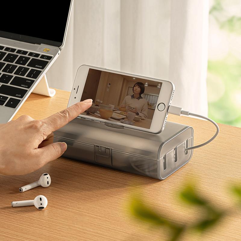 Multifunctional Large Capacity Data Cable Storage Box Travel Storage Device