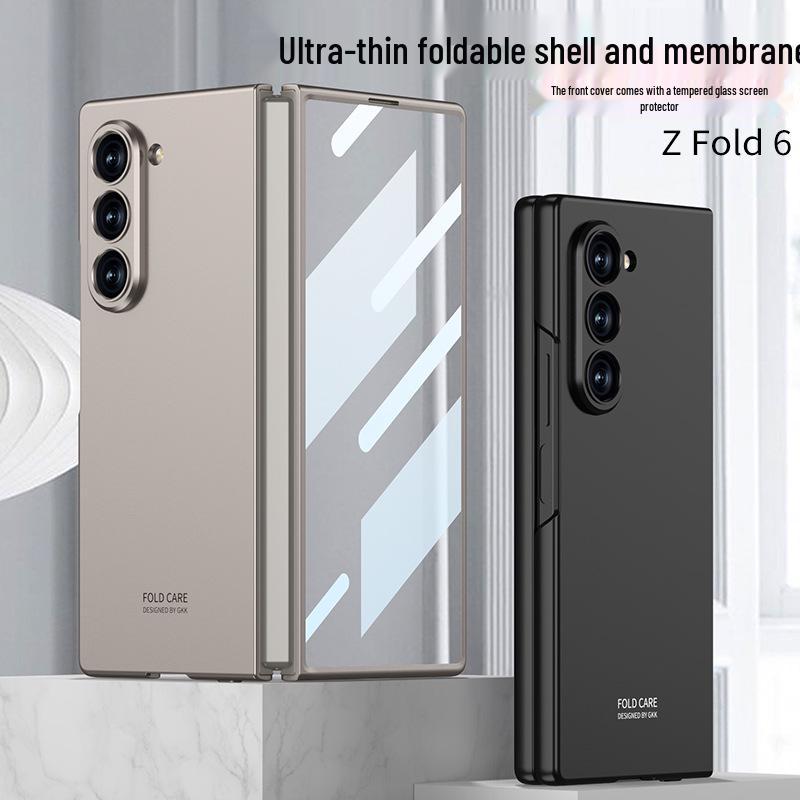 Durable Ultra-Thin Galaxy ZFold6 Case: Foldable Anti-Fall Hard Shell & Screen Protector