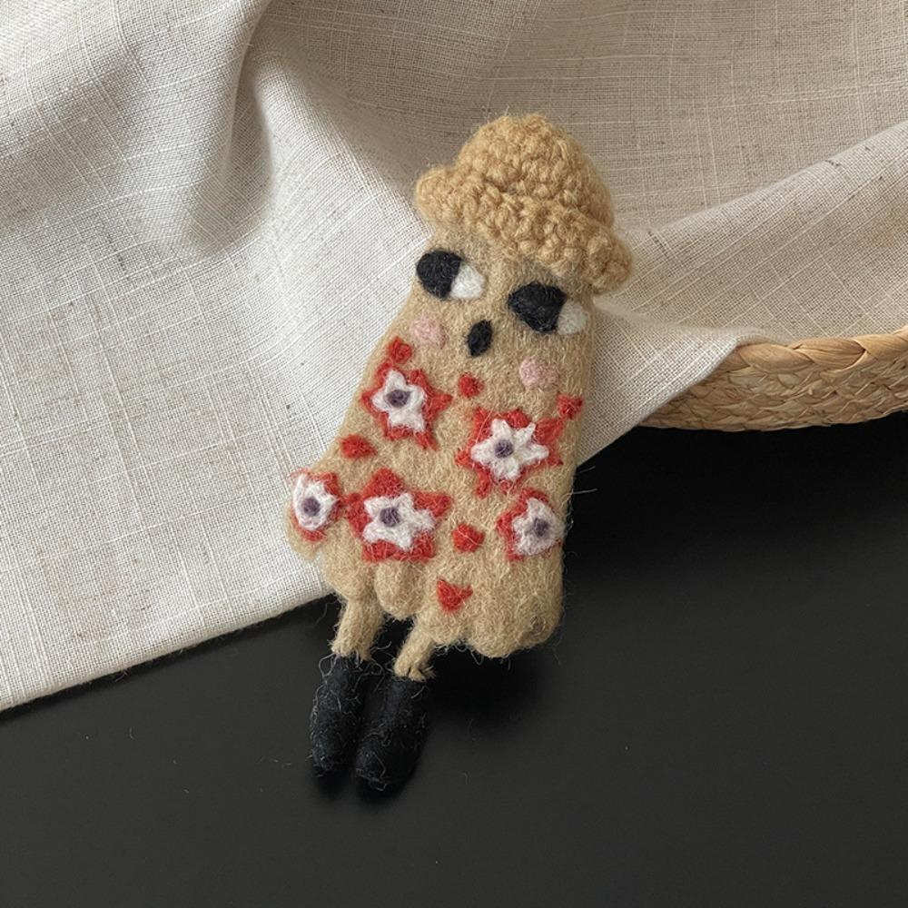 Dog Wool Felt Animal Pendant Bird Cartoon Keychain Cute Rabbit Keyring  Couple