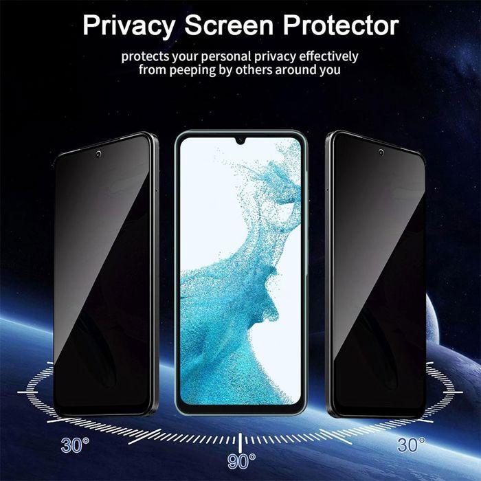 Film de protection en verre trempé - BOOLING - Samsung Galaxy A07 - Anti-espion - Lot de 2 - Résistant aux chocs