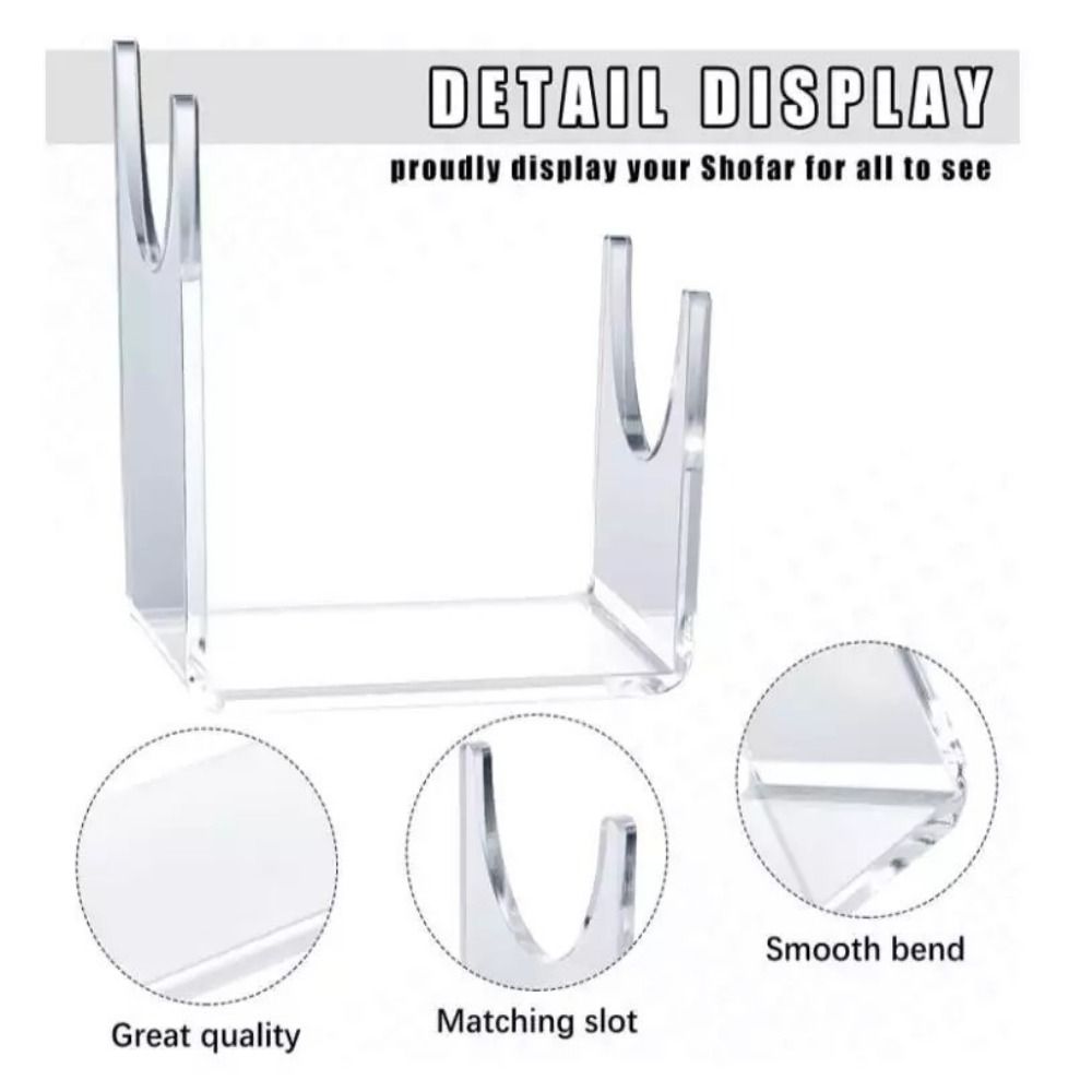 2Pcs/set Strong Acrylic Shofar Bracket Stand Transparent Design U-shaped Rack Holder  Christmas