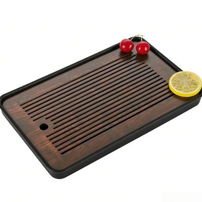 Portable Detachable Bamboo Tea Table Dry Wet Dual Use KungFu Tea Tray with Drainage Easy To Clean Household Storage Tray