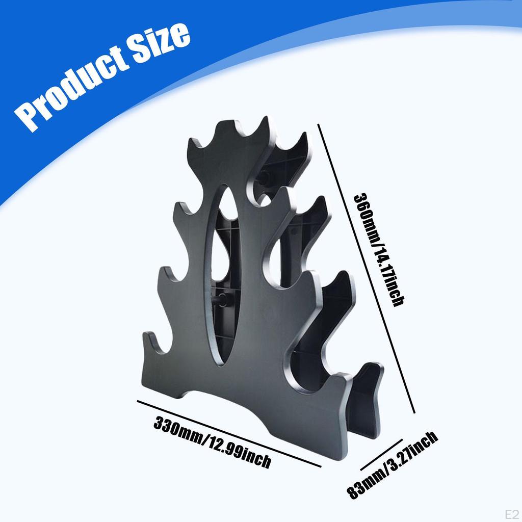Dumbbell Rack Stand, Sturdy 4-Tier Floor Bracket, Space-Saving Weight