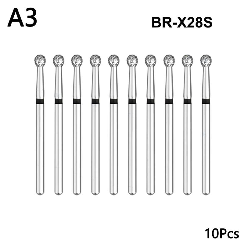 10Pcs/Box Dental Diamond Burs High Speed Handpiece 25Mm Dentist Tool Wear Resistant Lengthening Dentistry Fillings Palatal