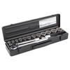 TONE 760MBK Socket Wrench Includes 17 Pieces Set, 12.7mm (1/2") Drive, Black,