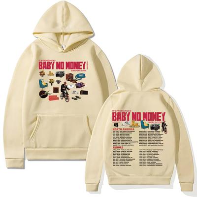 Bbno$ Neue Hoodies „It's Pronounced Baby No Money“ Europatournee 2025 Sweatshirt Herren Damen Pullover Harajuku Kreative Herbstkleidung