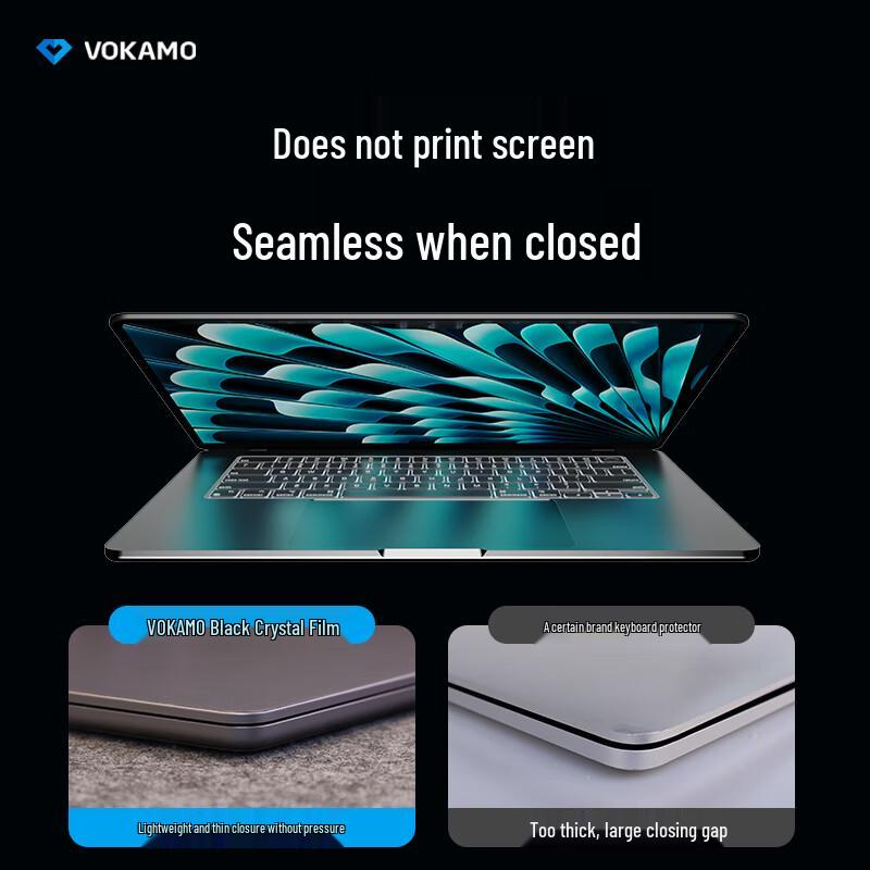 VOKAMO Ultra-Thin Waterproof Keyboard Cover for Apple MacBook