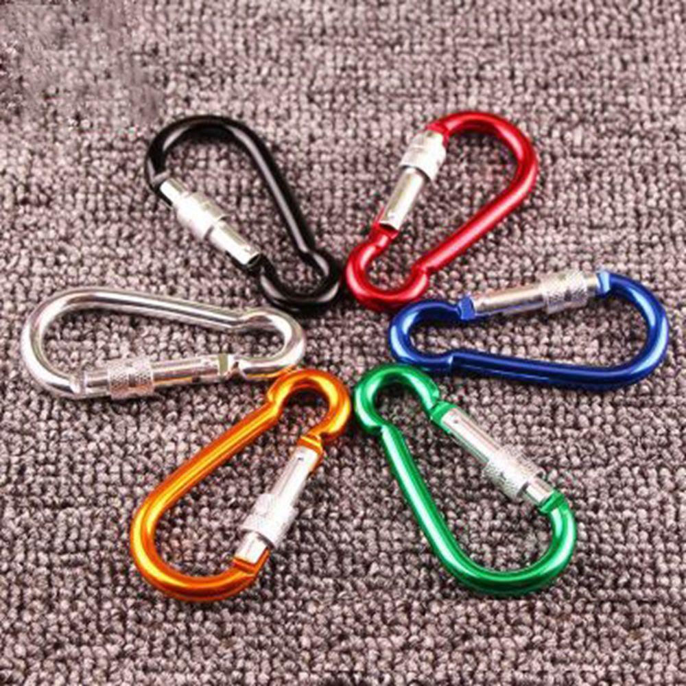 Multi-color Aluminium Safety Alloy Carabiner Buckle Keychain Camping Hiking Hook Climbing Button