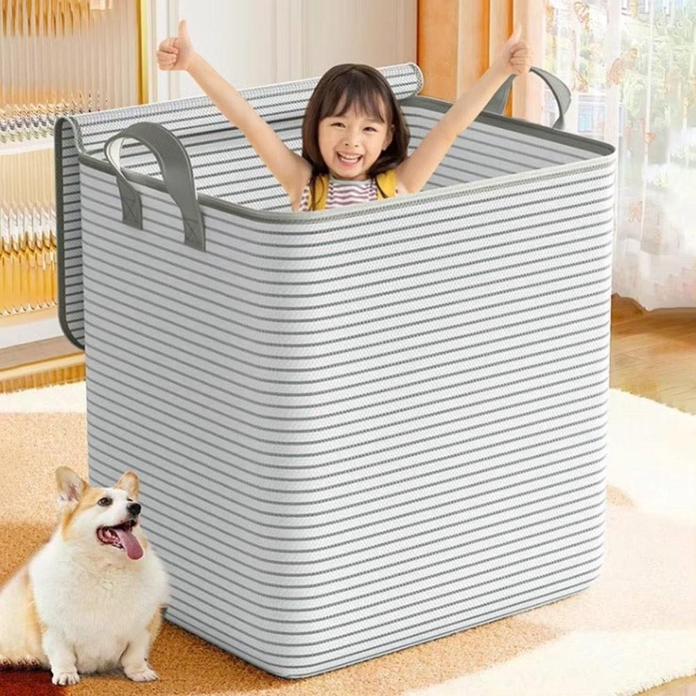 Non-Woven Fabric Clothes Storage Bins Large Capacity Wardrobe Sorting Storage Bucket  Home