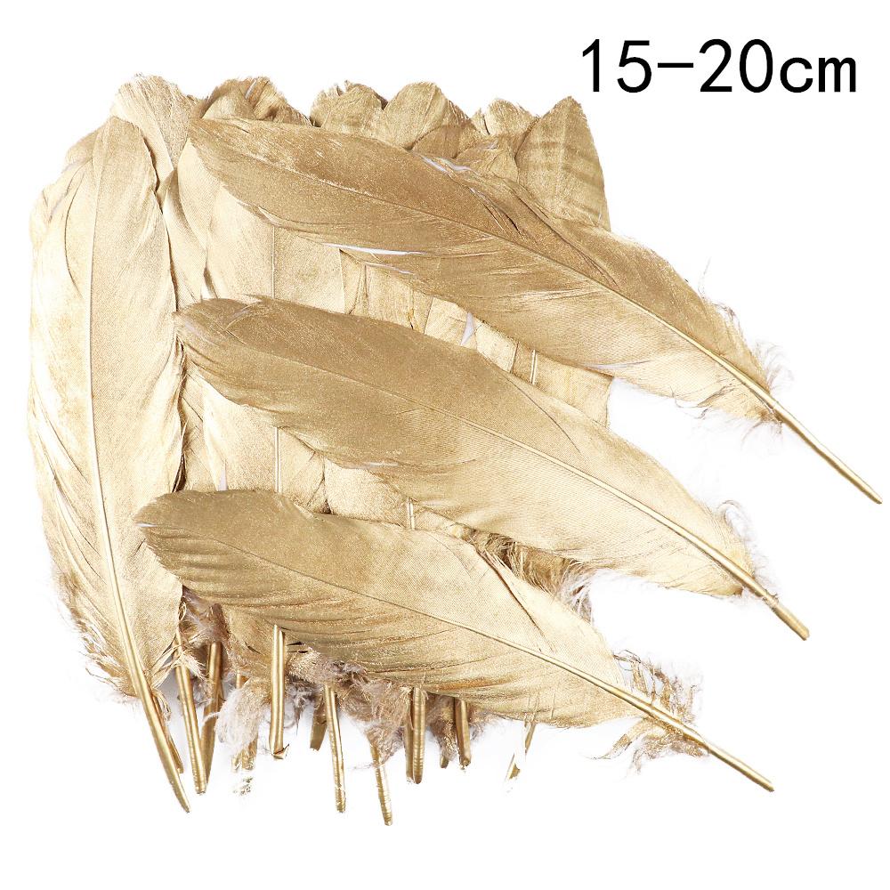 Black Gold Natural Goose Feathers For Needlework Dream Catcher Feather Crafts Jewelry Accessories Diy Decoration