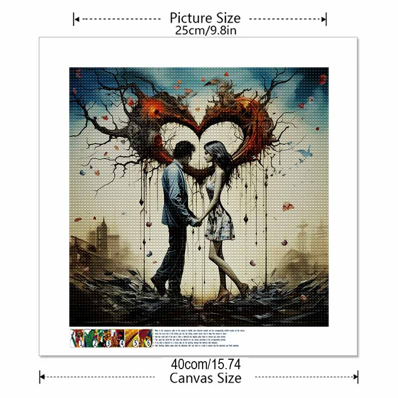 New Arrival 5D DIY Full Circle Diamond Painting "Love Tree for Couples" Embroidery Cross Stitch Home Decor Gift