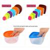 Square & Round Plastic Lunch Containers Set - Sealed, Compartmentalized, Freshness-Preserving Storage Boxes.