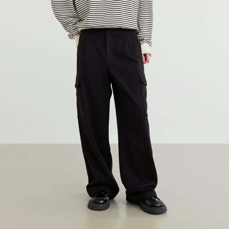 Elva' Island Women's Thickened Workwear Wide-Leg Casual Pants