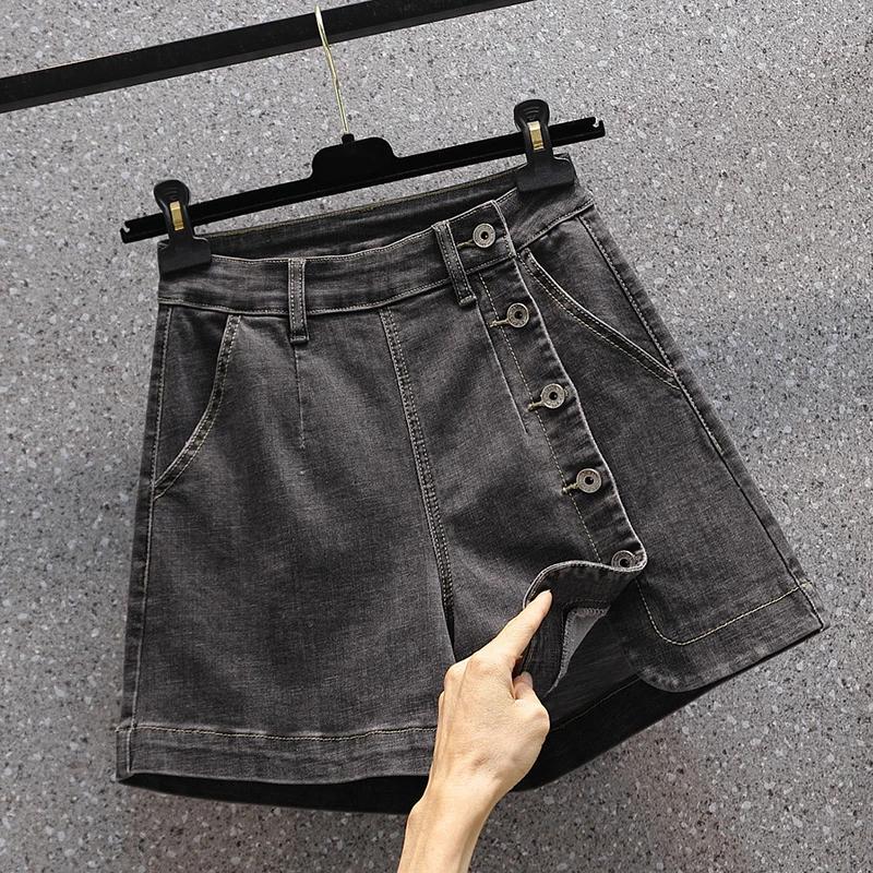 Jean Shorts Pants Women Cotton Summer Versatile Vintage Loose Large Size Casual Wide Leg Pants Shorts