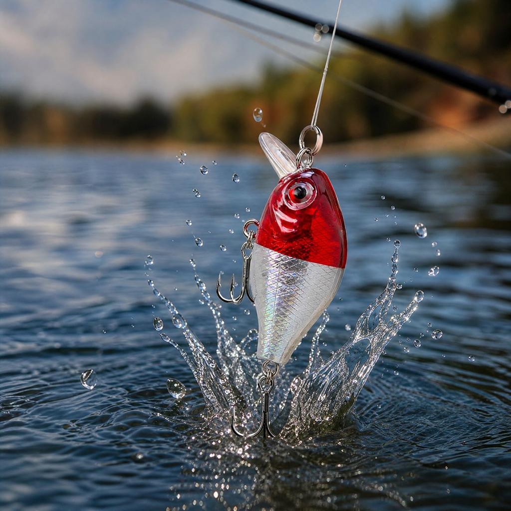 Floating Body Crankbait, Hard Plastic Lifelike for and Fishing