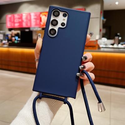 Lanyard Case For Samsung Galaxy S25 Ultra S24 S23 S22 Ultra S21 Plus S20 FE A16 A36 A56 A55 A35 A53 A54 A34 A14 Candy Shockproof Crossbody Strap Cover