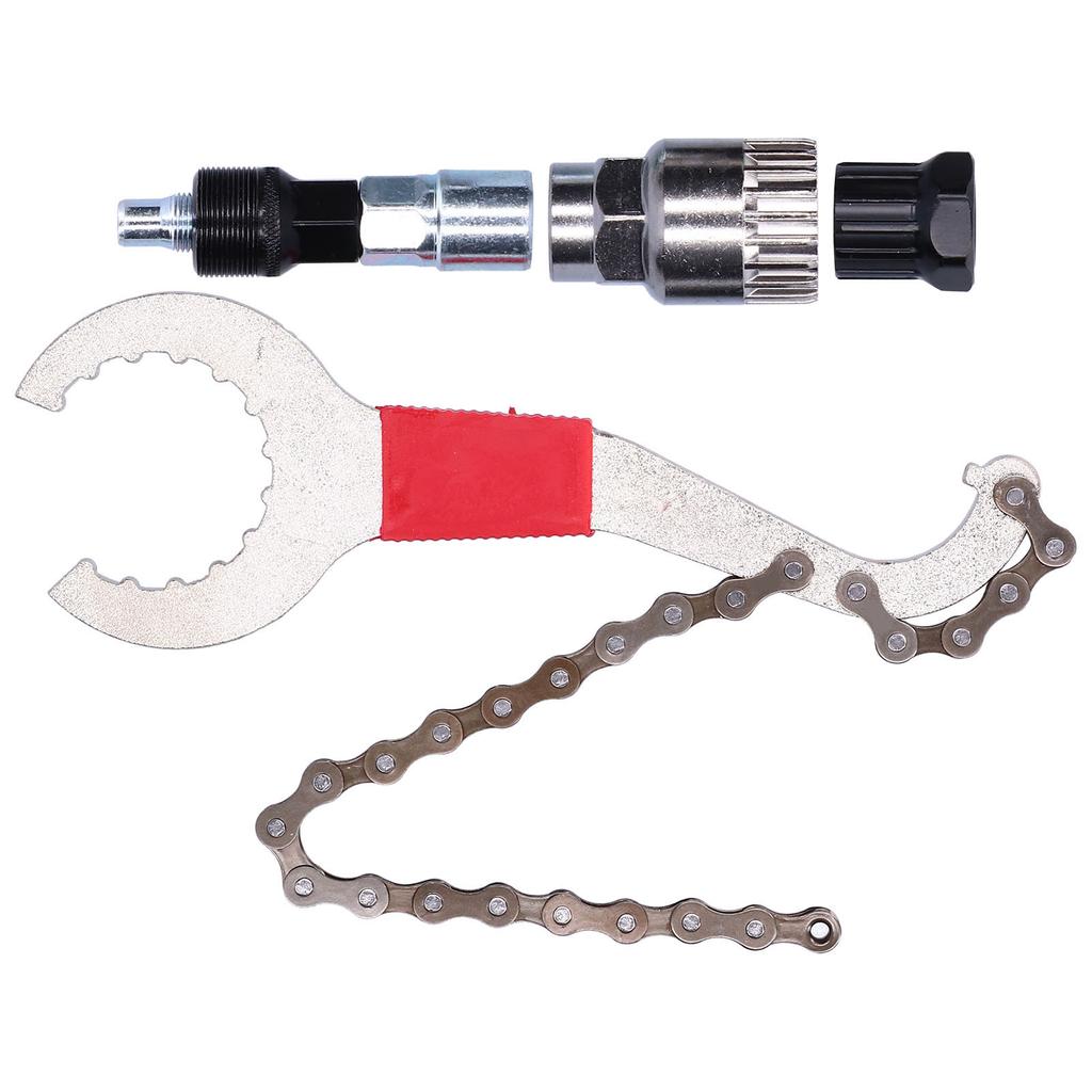 3 In 1 Bike Repair Kit Cassette Removal Tool Chain Whip Bicycle Sprocket Remover Set
