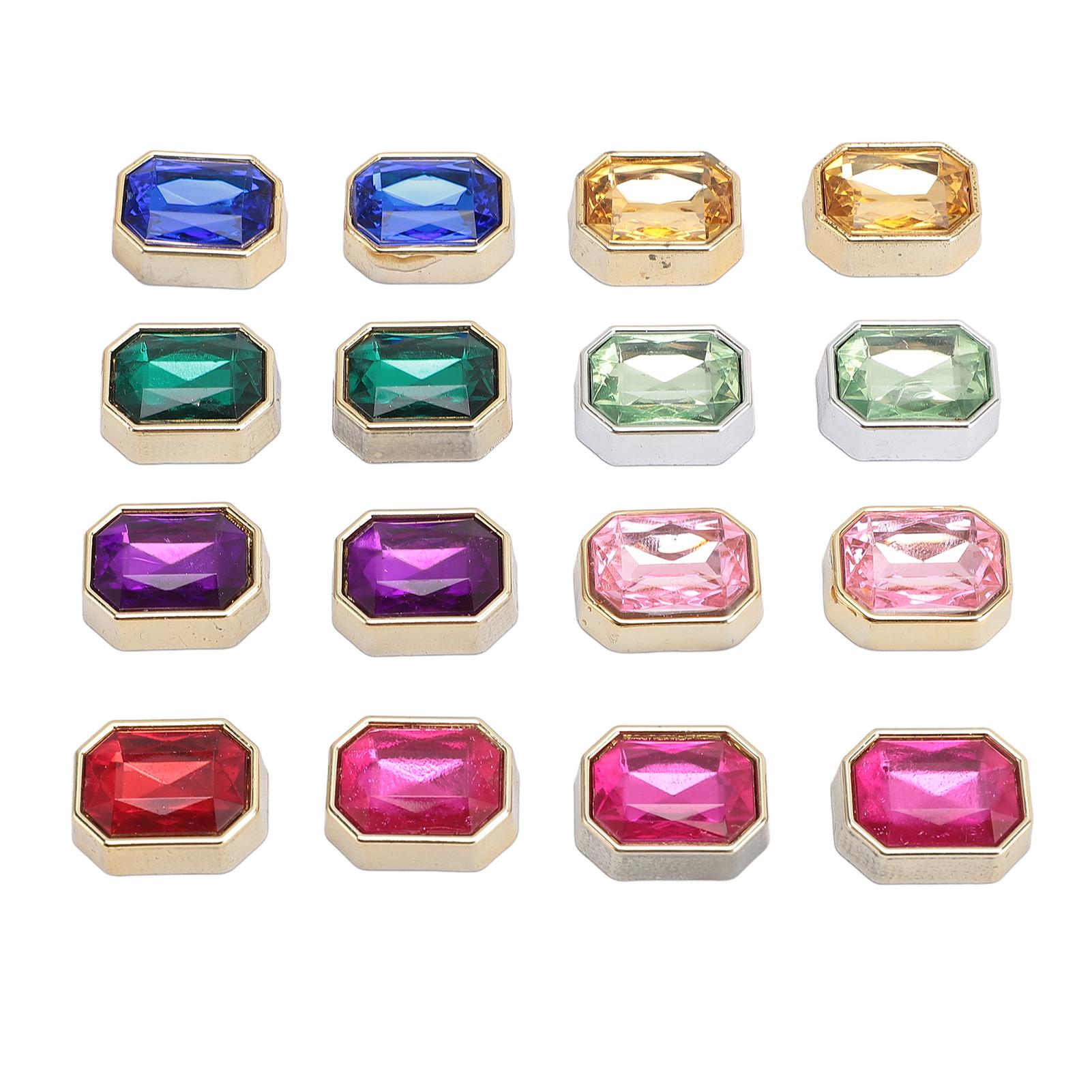 

16PCS Octagon Flat Back Rhinestone ABS Plastic Rhinestone Crafts Costume Embellishment