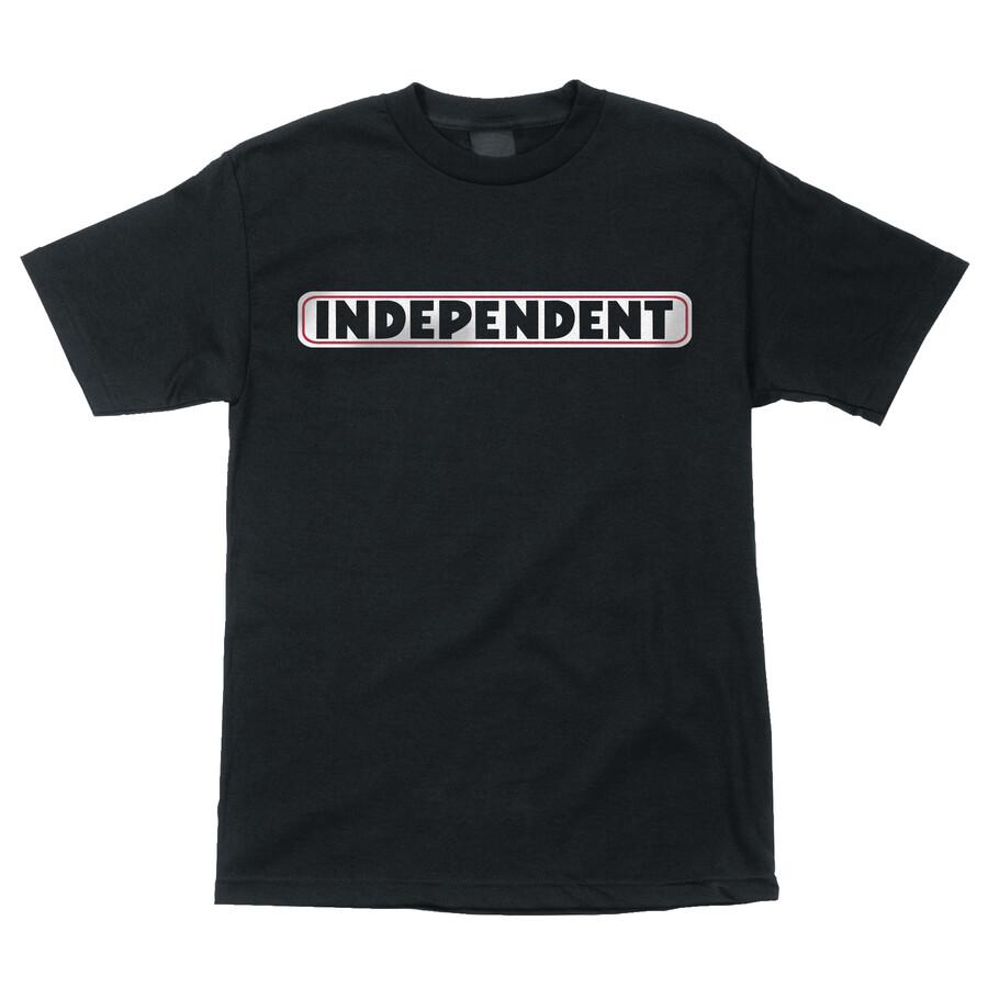 Independent Trucks BAR LOGO Skateboard T Shirt BLACK M