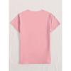Women's casual short‑sleeved round‑neck top T Shirt ‑ Cartoon pumpkin pattern print Pink and blue glitter design Lightweight summer and spring