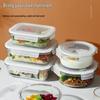 ZISIZ Microwave Safe Heat-Resistant Glass Food Container Set