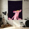 Pink Panther Wall Tapestry Aesthetic Wall Hanging Printed Fabric Blanket Decorative Tapestries For Bedroom Living Room Home Decor