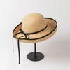 Korean Version of the New Fashion Lashing Bow Rolled Edge Raffia Basin Hat Outdoor Travel Sun Protection Visor Straw Hat