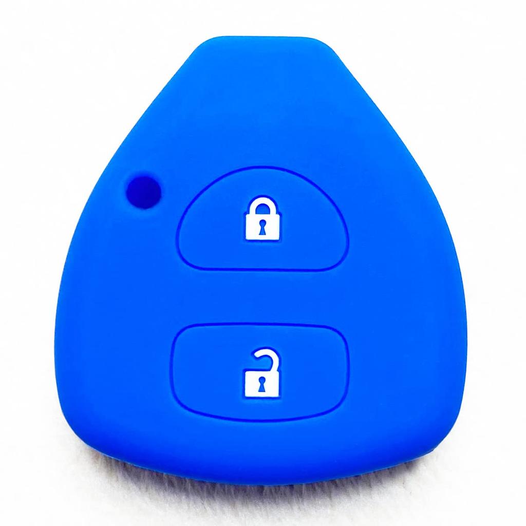 IKT Silicone Cover for Toyota, Keyless Keyless Keys, 2 Buttons, Blue, 200 Series Hiace,