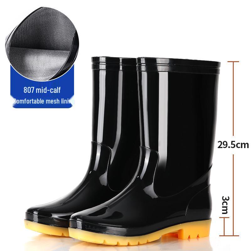 Wasserdichte Regenstiefel für Herren: Rutschfestes Gummi, Fleecefutter, Erhältlich in langen, mittellangen und kurzen Ausführungen