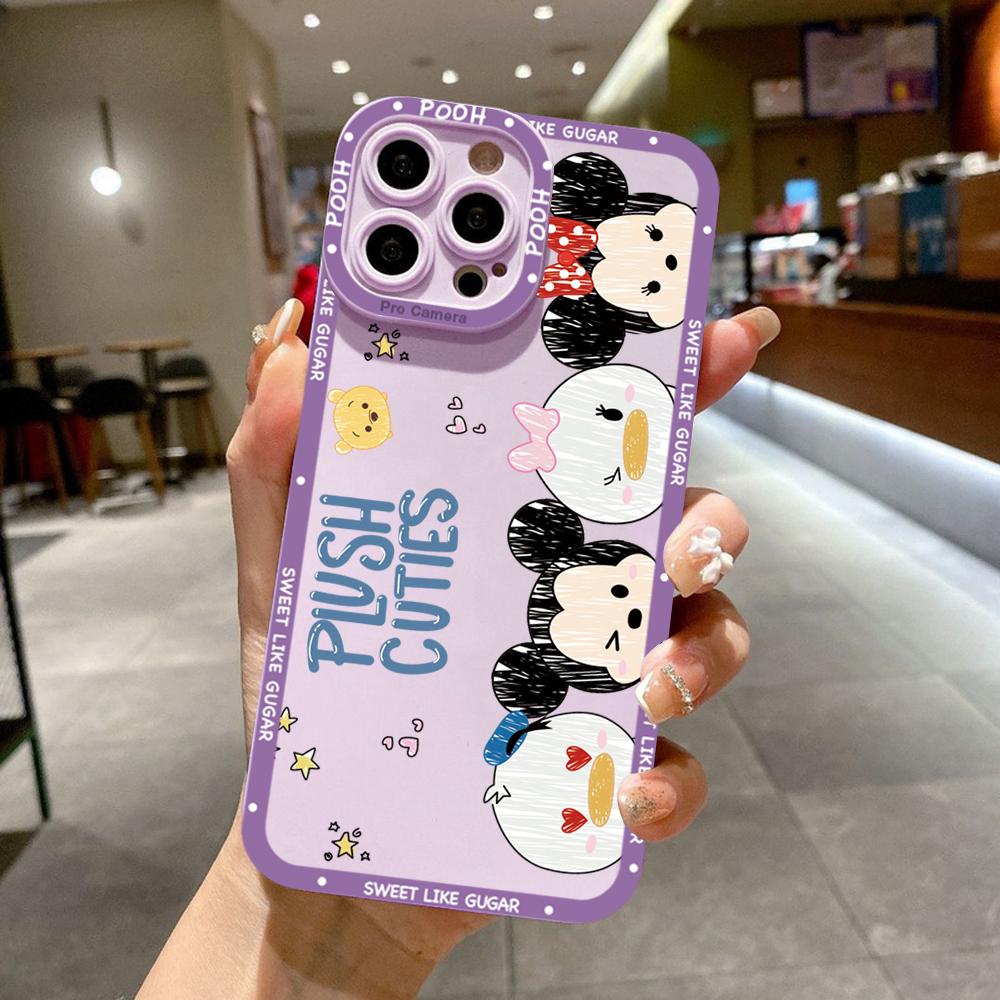 

Симпатичный мультфильм (Дисней) Мягкий резиновый корпус с полным объективом для камеры защищает противоударный чехол для Samsung