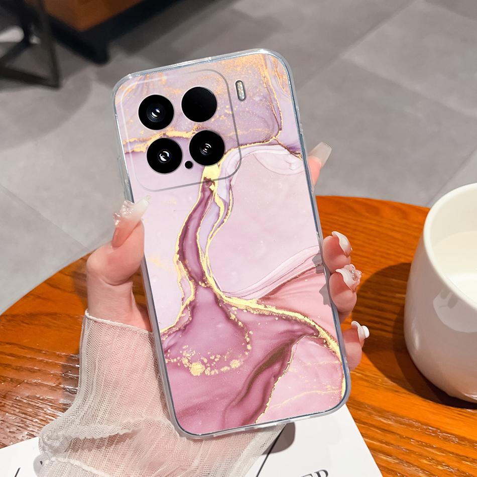 Leisure Flower Case For Xiaomi 15 Pro Clear Phone Bags Colourful Soft Back Cover For Xiaomi15 15Pro Silicone Anti Drop Housing