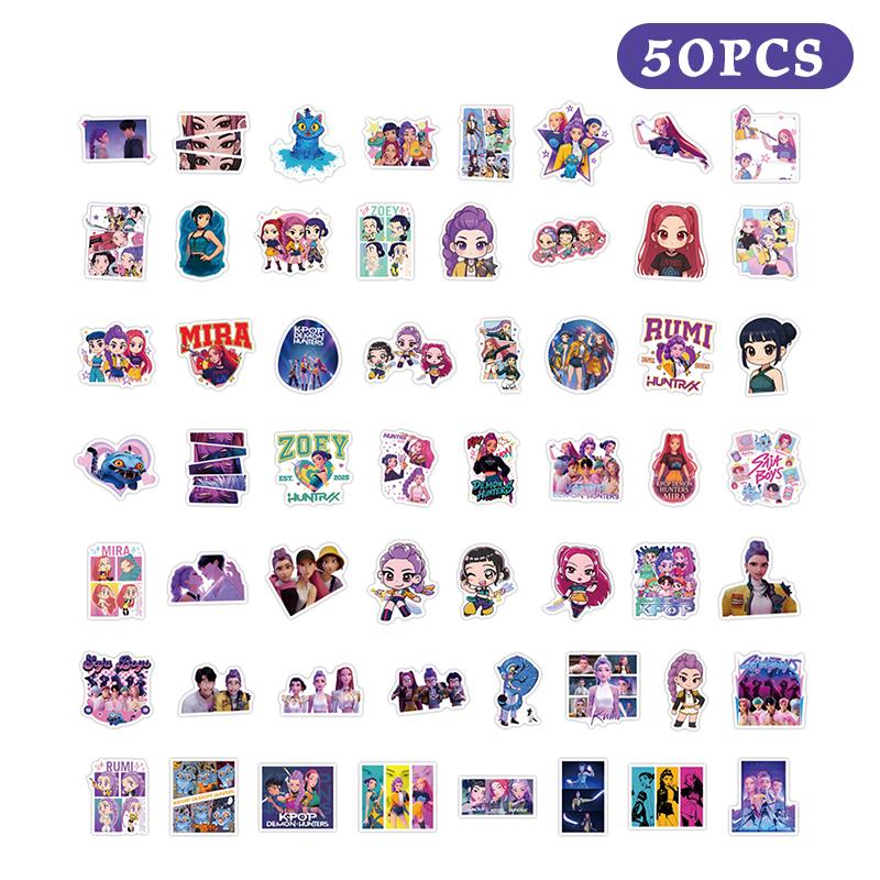 

55/110Pcs Anime Demon Hunters Stickers Demon Hunters Tiger Diy Stickers Scrapbooking Phone Luggage Skateboard Waterproof Decal