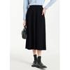 Elegant Women's French Hepburn Wool Knit Midi Pleated Skirt - Slimming 2025 Autumn/Winter Style