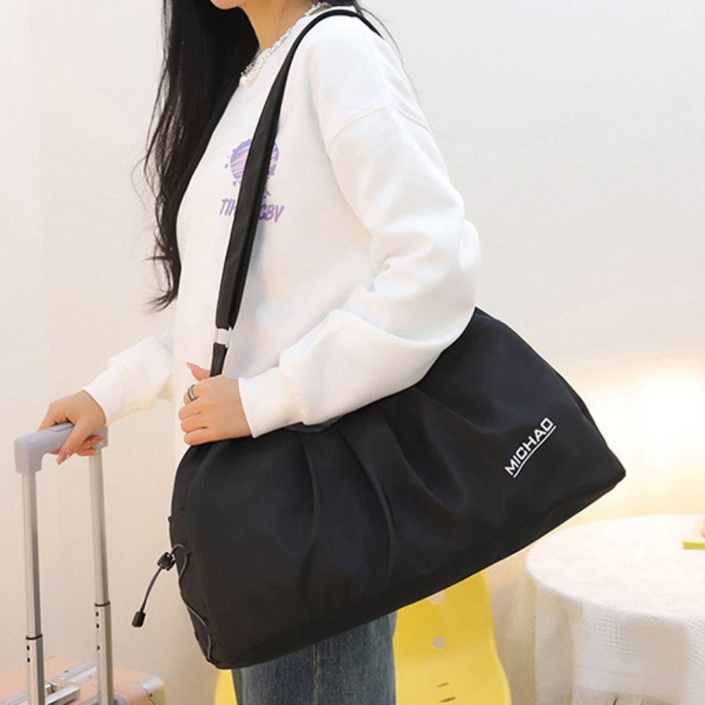 Large Capacity Swimming Storage Bag Pure Color Duffle Bag Fashion Sports Fitness Bag Daily