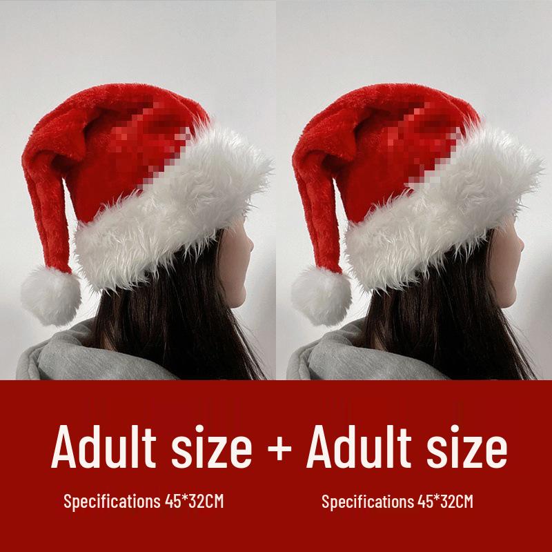 Women's Santa Hat with White Beard and Face Mask for Christmas Costume