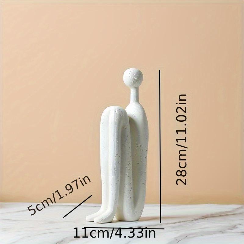 Rücken an Rücken Matchman Skulptur Keramik Handwerk Dekoration Modern Nordisch Stil Vintage Abstrakt Cartoon