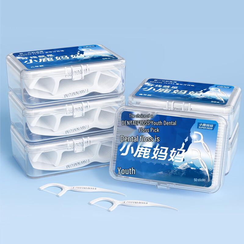 FAWNMUM Round Thread Dental Floss Picks