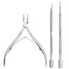 1 Set Professional Cuticle Trimmer Remover Pusher Scissors Stainless Steel Cuticle Nipper Cutter Clipper Pedicure Manicure Tools