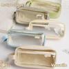 Pvc Transparent Large Capacity Pencil Bag Ins Style School Case Stationery Holder Waterproof Portable Storage Pen Case